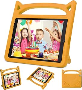 New iPad 9.7 2018/2017 Case,iPad Air 2 Kids Case-Ubearkk Kids Shockproof Light Weight Handle Friendly Stand Kids Case Cover for New Education iPad 9.7 Inch (6th Gen) / 5th Generation(Orange)