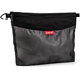 pack all Water-resistant Material Zipper Pouch, Mesh Zipper Bags for Storage, Travel, Office (Black, Large)