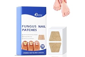 BRUNNEN Toenail Fungus Treatment - 50 Patches Nail Fungus Treatment for Toenail Extra Strength Patches with Hydrogel for Overnight Repair, Nail Fungus Treatments Patches Not Easy to Fall Off