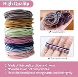Hanyousheng 200 Pcs Elastic Hair Bands 2mm Thin Multicolor Ponytail Ties view 2