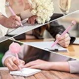 WEMATE 8Pcs Pink Ballpoint Pens Set Elegant 1.0mm Black Blue Ink view 7