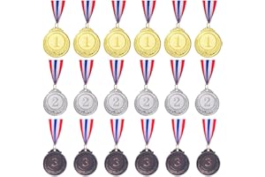 Meecuppa 3/6/12/18/24/36/48/63/96/240 Pieces Gold Silver Bronze Award Medals-Winner Medals Gold Silver Bronze Prizes for Competitions, Party, 2 Inches