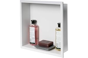 ALFI brand ABNC1616-W Shower Niche, 16"L x 16"W x 4"H, Matte White