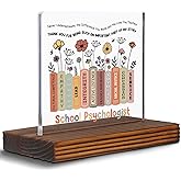 Appreciation Gifts for School Psychologist Clear Desk Decorative Sign, Recognition Thank You Gift for School Psychologist Grad Clinic Office Desk Decor Plaques EDC20