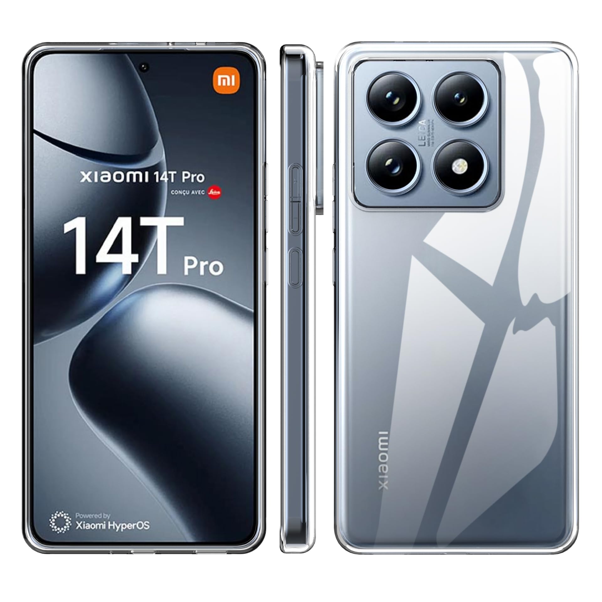 Pollachi case for Xiaomi 14T Pro Clear Case,a Soft TPU Shell,Soft Bumper Scratch Resistant Silicone Pad Shell-Transparent[Not Yellowing]