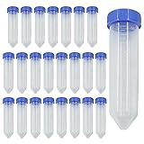 Hitefu 25 Pack 50ML Centrifuge Tubes, Round Bottom