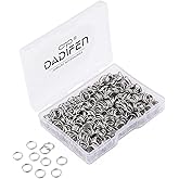 DADIFEN 600 Pcs 304 Stainless-Steel Jump Rings for Jewelry Making Supplies Silver Open Jump Rings 21 Gauge 7mm Boxed Jewelry Findings Jump Ring for DIY Bracelet Earrings Necklace Connectors O Ring