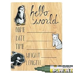 Cohas Hello World Newborn Baby Announcement Printed