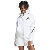 adidas Women's Z.N.E. Full-Zip Hoodie, White, Large