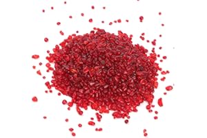 SHINY STONE Reflective Tempered High Luster Round Fire Glass, Glass Gravel Marbles,Fire Glass Rocks Pebbles,Vase Fillers Glass Beads Gems for Fish Tank Aquarium Garden Decoration 3-6mm 305g/10.75oz/0.67lbs (Red)