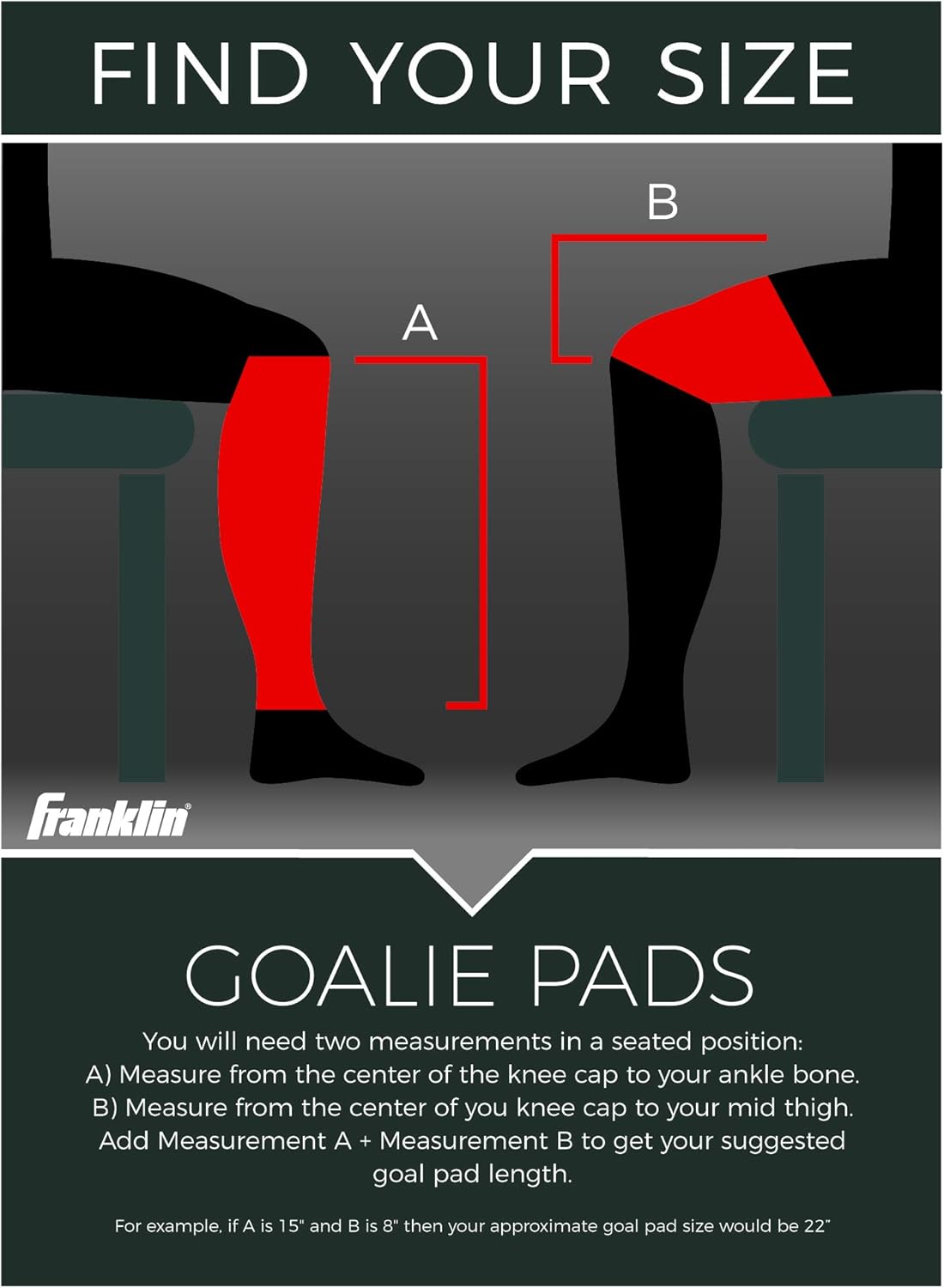 Franklin Sports Hockey Goalie Pads - NHL - 23 Inch : Sports & Outdoors