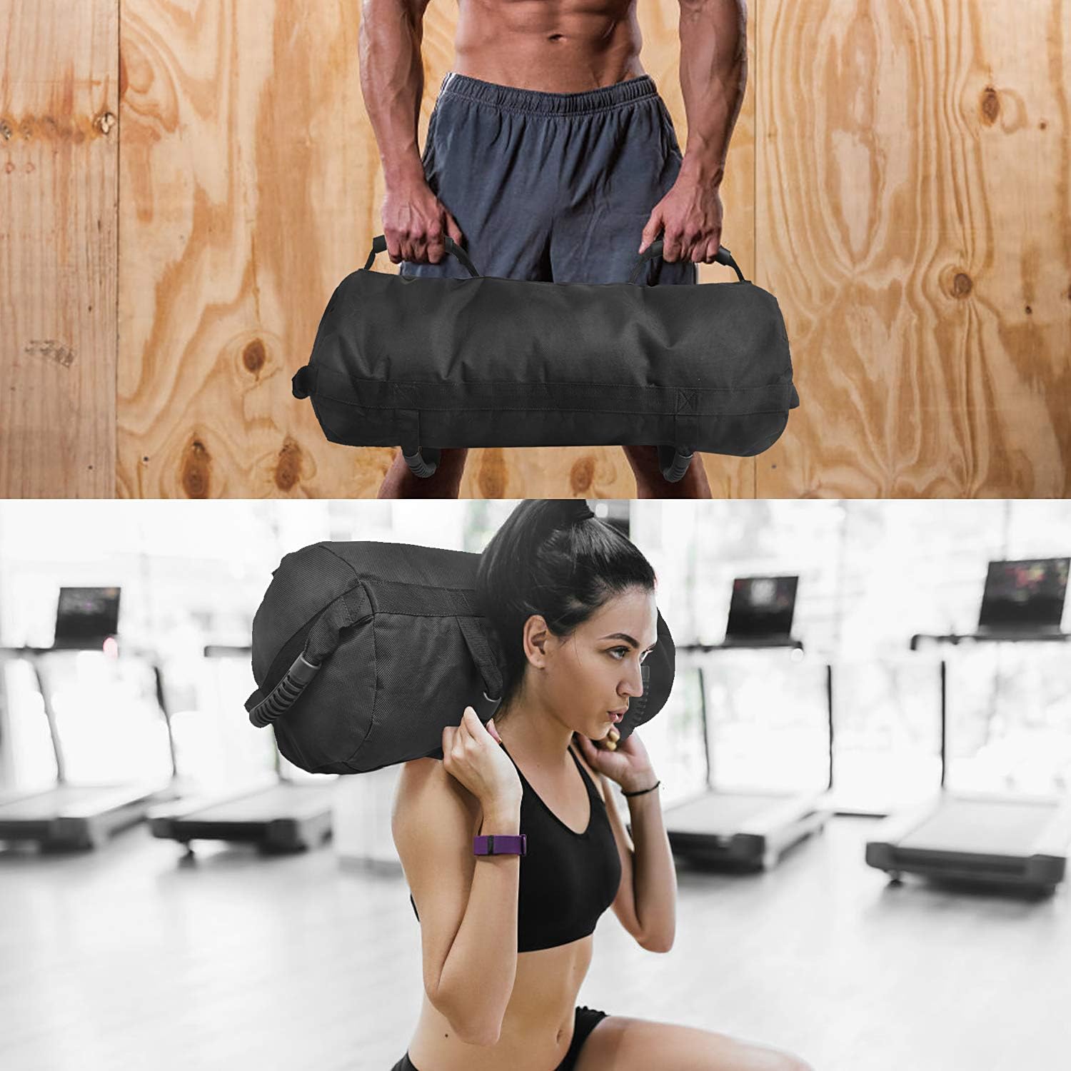 Workout Sandbag for Fitness, Heavyduty Weight Training Sand bag with