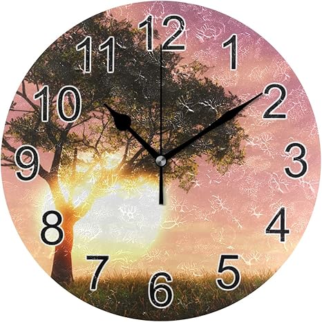 Amazon Co Jp 日の出 掛け時計 おしゃれ 置き時計 壁掛け時計 サイレント 連続秒針 北欧クラシック 人気 インテリア 部屋装飾 ホーム キッチン