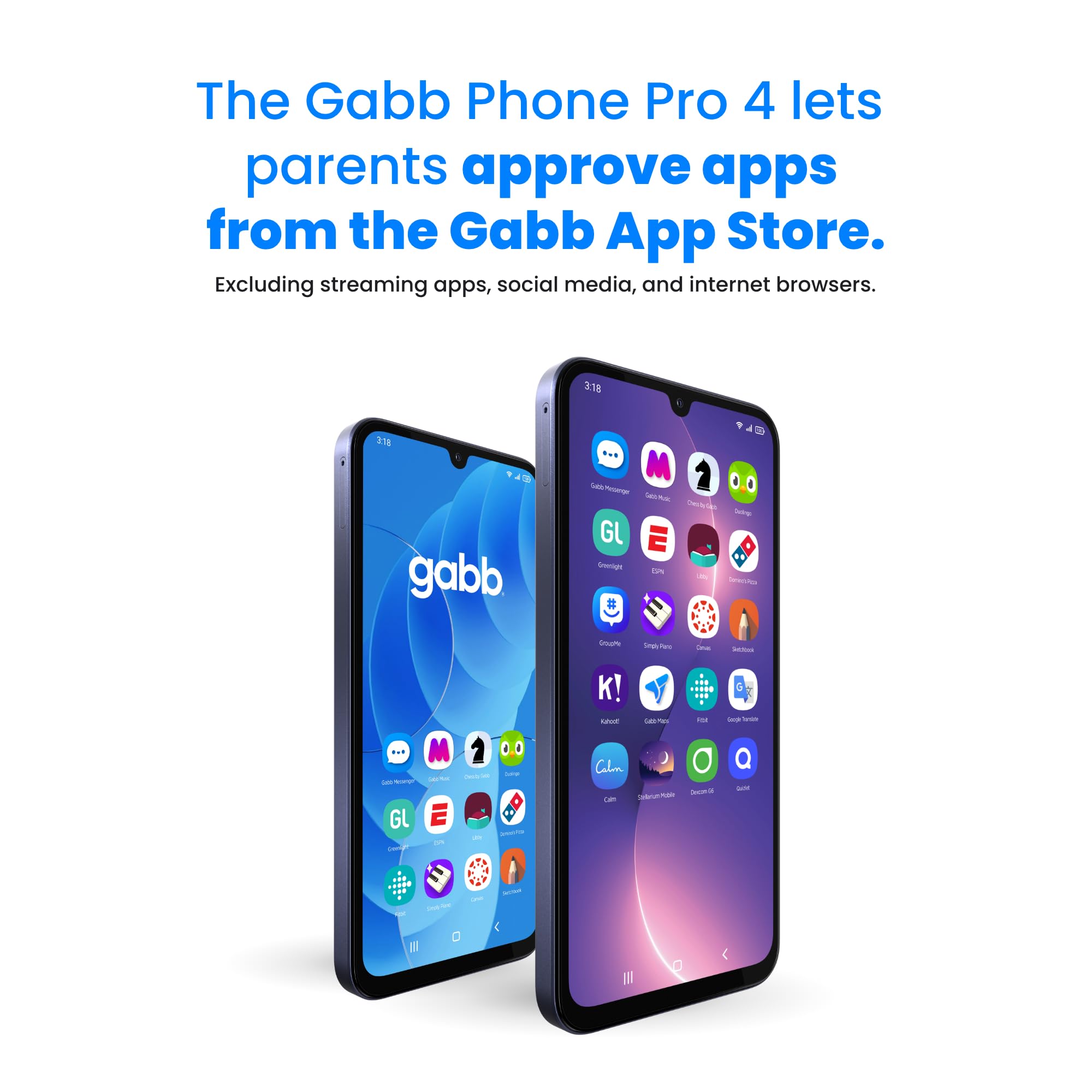 Gabb Phone 4 Pro - Best Smartphone for Kids and Teens, GPS Tracker, No Social Media or Internet, Parental Controls, Phone Plan Required