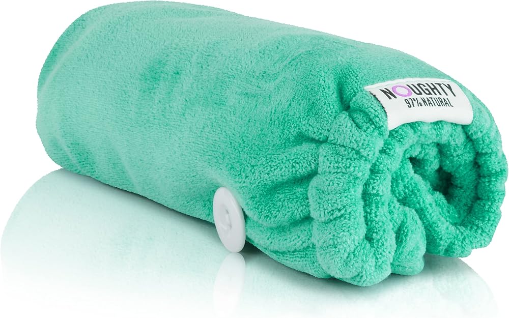 Noughty Microfiber Hair Towel 97% Natural Quick-Dry Red Green