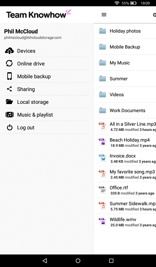 Cloud Storage from Team for Android