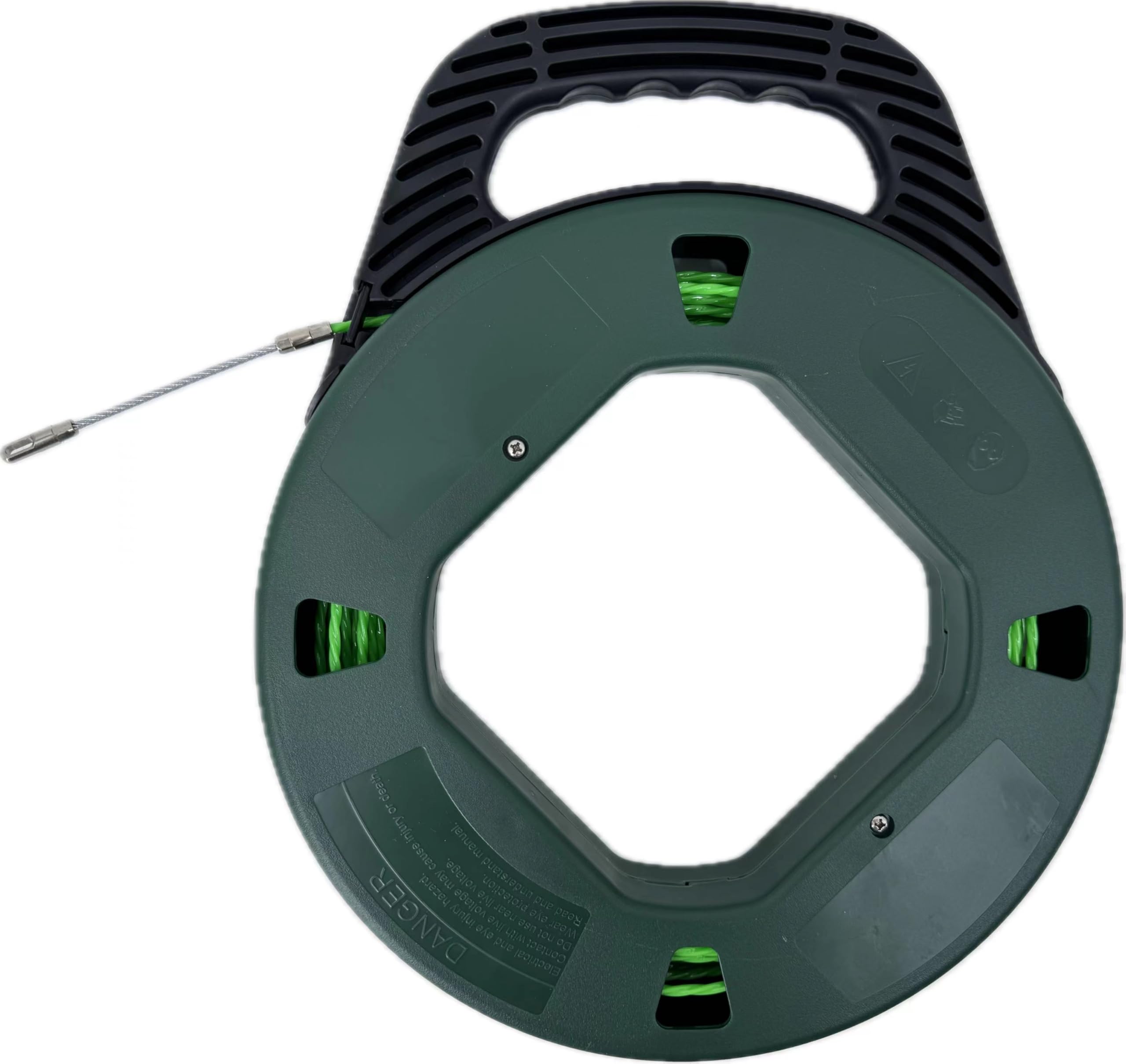 IRSCorp 4mm 100ft Fish Tape Reel PET Cable Puller Cable Rods Kit with Box Electrical Cable Puller Through Wall Wire Guide Device Threader