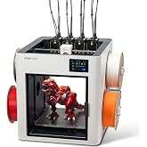 Snapmaker U1 3D Printer,4-Toolhead with 5s Toolchanger,Multi-Color Printing | 5X Fast Printing,Minimal Purge,Multi-Material Printing,Smart Calibration,Model Library,Beginner Friendly,Auto Filament System
