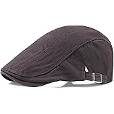 Taidor Newsboy Hats for Men Flat Cap Cotton Adjustable Breathable Irish Cabbie Ivy Driving Hunting Hat