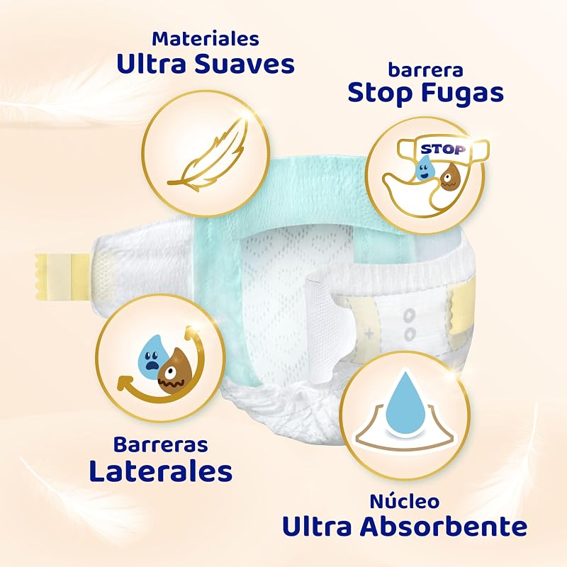 Pañales Bebé Sensitive, Talla 5 (11-16 kg), 168 Pañales + 4 Pants de Regalo, Hasta 12 h De Protección Antifugas y Cuidado de la Piel, Pack Mensual