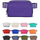 YOSHUYUKI Cross Body Fanny Packs for Women Men Fashion Waist Bag Pouch Nylon Small Travel Crossbody Bags Mini Purse Everywhere Belt Bag Bum Bag with Adjustable Strap for Workout Running Hiking Violet