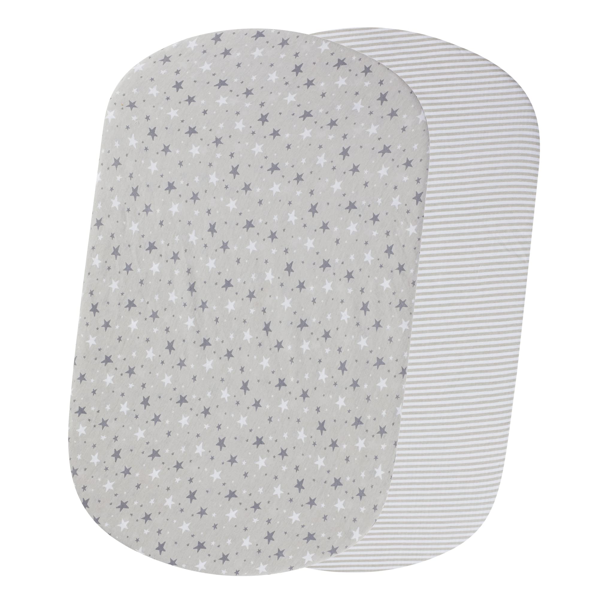 Ickle Bubba 2 Pack Fitted Sheets (Cosmic Aura) – 100% Soft Cotton, 61cm x 100cm, Compatible with Bubba&Me Bedside Crib, Drift, Mini Rocker, Scout Travel Crib, Stomp, Altima & Virgo Carrycots