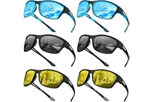 WFEANG Polarized Sports Sunglasses Bulk of 6pack for Men Women Fishing Sun Glasses UV Protection