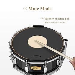 Eastar Snare Drum Set with Drum Sticks, Stand, Mute