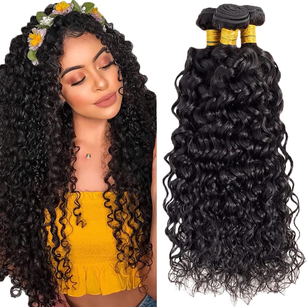 Brazilian Human Hair Bundles Kinky Curly Human Hair 3 Bundles 12A Unprocessed Virgin Human Hair Weave Bundles Natural Black 20 22 24 inch (100+/-5g)/pc