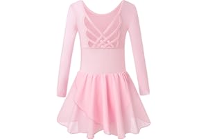 Tegmk Girls Tank Ballet Leotards with Skirt Toddler Dance Dress,Cute Butterfly Hollow Back
