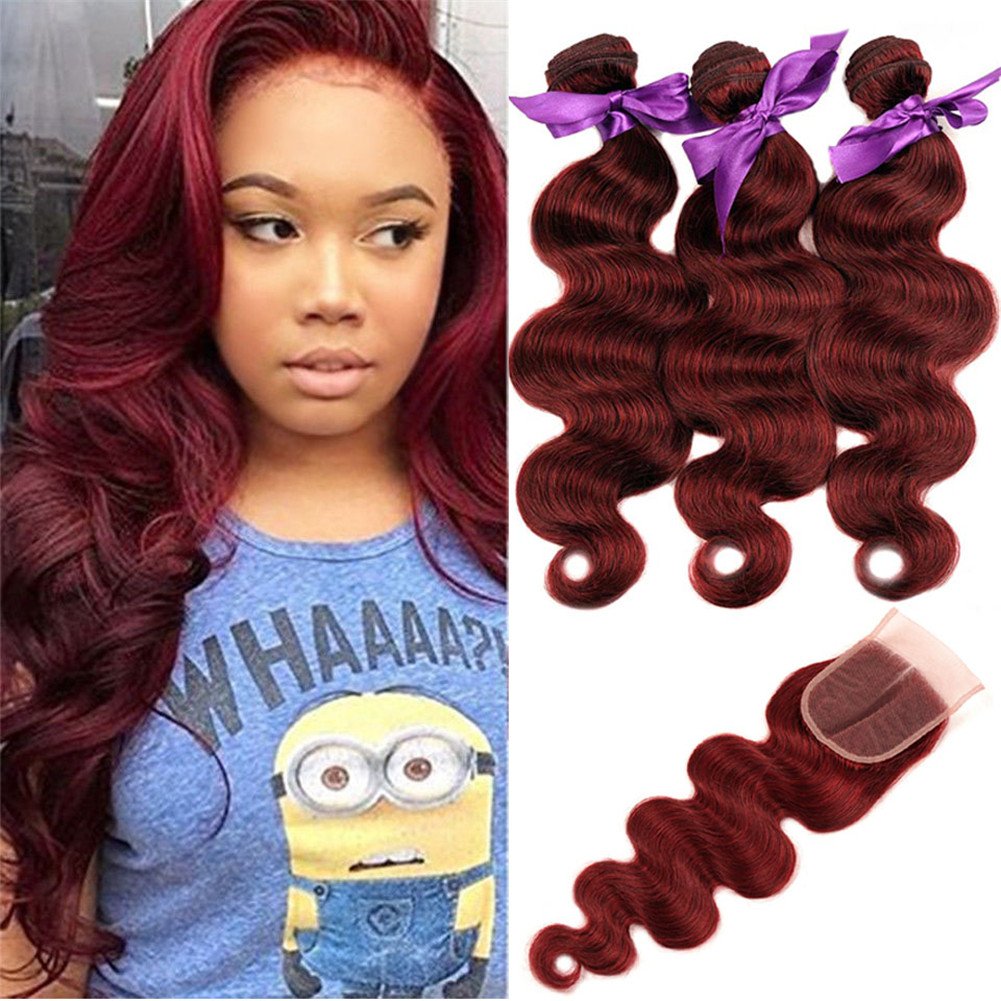 Amazon Com 8a Burgundy 99j Brazilian Body Wave Human Hair