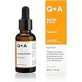 Q+A Super Food Facial Oil (30ml), Natural Vitamin-Rich Face Oil with Jojoba, Vitamin E Oil, Deeply Nourishes and Hydrates Dry, Sensitive, and Normal Skin, Boosts Skin Radiance and Glow
