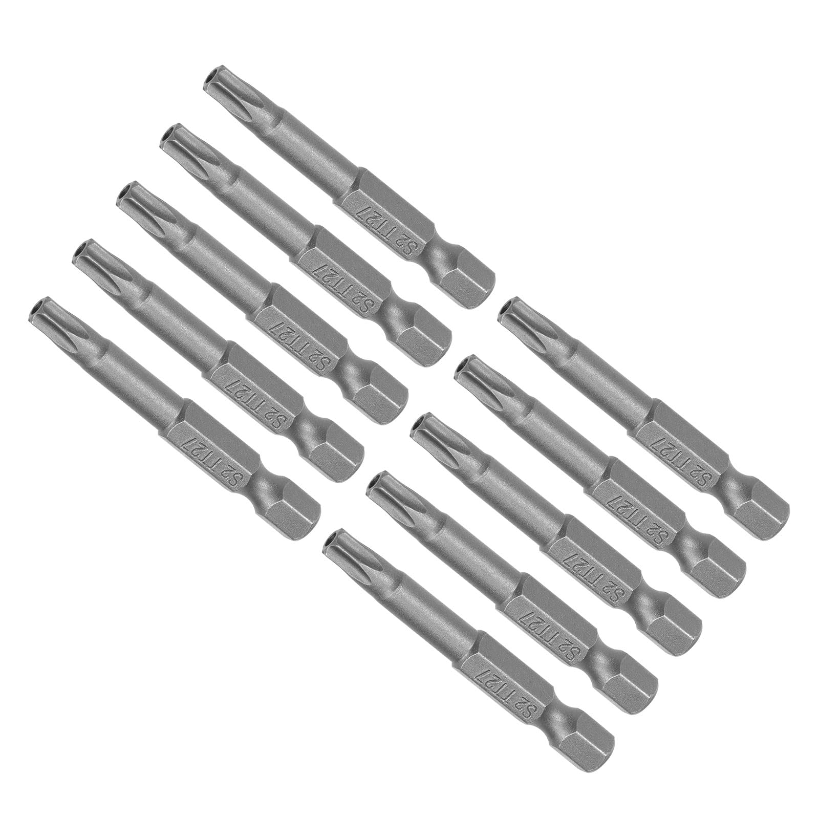 CoCud T27 Torx Head Screwdriver Bit, 2" Long 1/4 Inch Hex Shank, Magnetic Security Tamper Proof Star Drill Driver - (Applications: for Repair), 10-Pieces