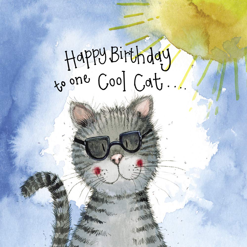 ALEX CLARK Cool Cat Birthday Card