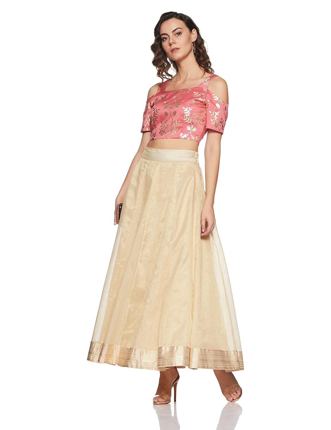 indya women's floral regular fit top