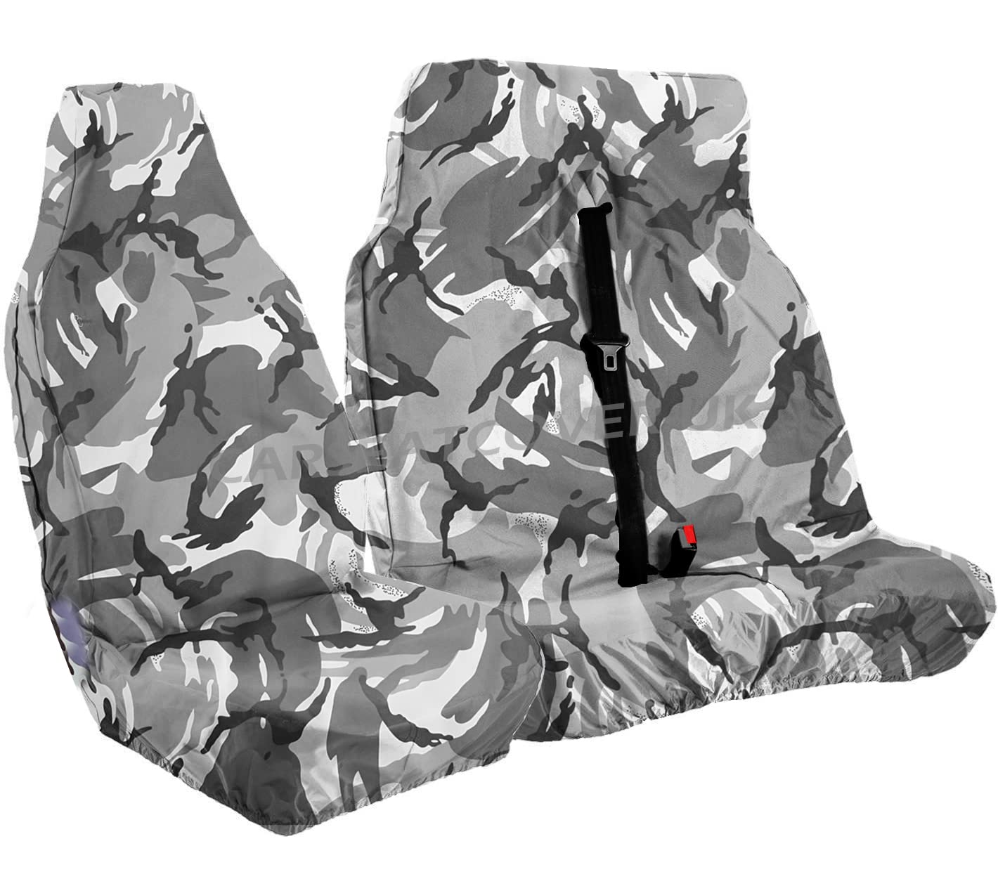 Carseatcover-UK xxgrycamovset08 Urban Grey Camouflage Camo Van Seat Covers Single + Double