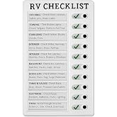 Zonon 1 Pack Rv Checklist Board to Do List Boards Plastic Chore Chart Memo Checklist Boards with Slider Portable Daily Affair