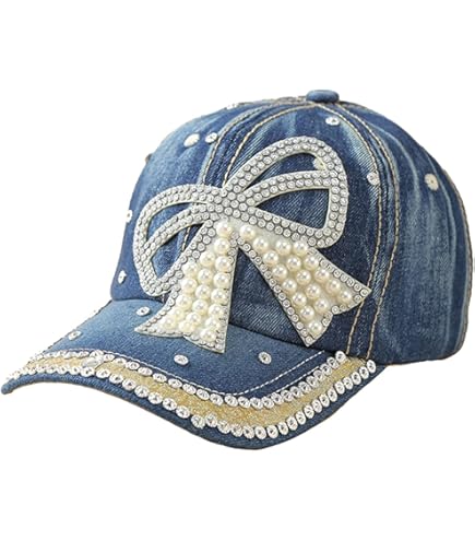 Gudessly Bling Women Baseball Cap Flower Snapback Rhinestone Sun