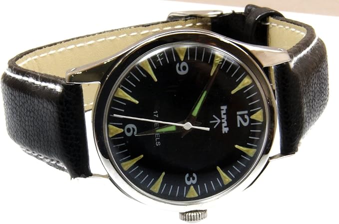 Amazon Hmt 英国 軍用 3針 腕時計 機械式 17石手巻き ブラック アンティーク 限定 ミリタリーウォッチ 並行輸入 メンズ 腕時計 腕時計 通販