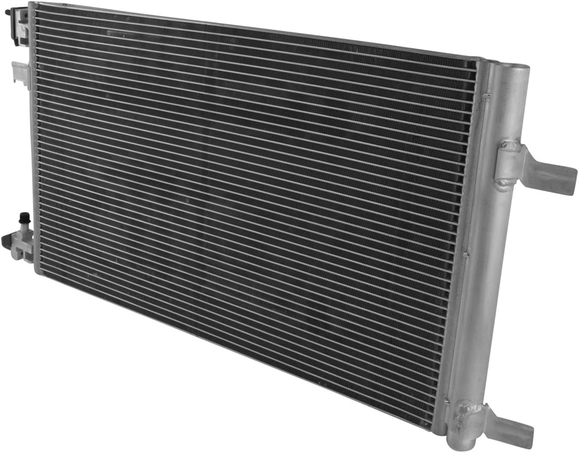 TRQ AC Condenser A/C Air Conditioning w/Receiver Drier Compatible with Chevy Buick Cadillac