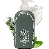 ODID Milk in Cera Perfume Body Wash - Korean Moisturizing Body Cleanser for All Skin Types - Natural Green Herb Scent - with Milk Protein and Ceramide, 16.9 fl.oz.