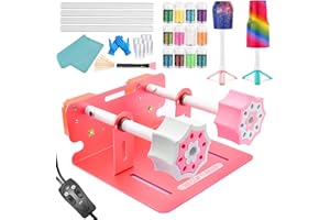 LFSUM 2X Double Cup Turner for Crafts Tumbler,Cup Turners for Tumblers, Cup Spinner Machine Kit,Tumbler Spinner for Epoxy,Glitter Epoxy Tumblers (Rose Gold)