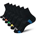 BERING Men's Athletic Cushioned Quarter Socks (6 Pairs)