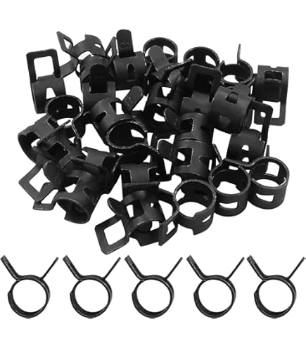 Double Wire Stainless Steel Spring Hose Clamps Clips 100PCS For Fuel Line Tubes In Vehicle Engines With Organized Storage Case - Foto 3