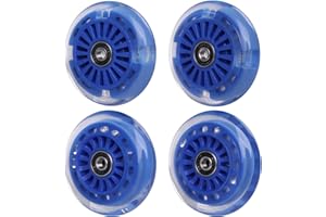 WHEELGOO Wiggle Car Polyurethane Replacement Wheels Set Upgrade for Ride-on Toys (Dark Blue)