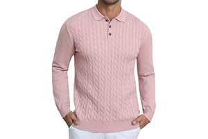 Lexiart Men's Cable Knit Sweater Long Sleeve Twist Patterned Warm Casual