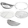 SnS Grills Slow ‘N Sear® 5-Piece Cooking System - Patented Charcoal Basket with Removeable Water Reservoir, EasySpin Grate, Drip Pan for Low ‘N Slow Smoking & Charcoal Grilling on Big Green Egg XL