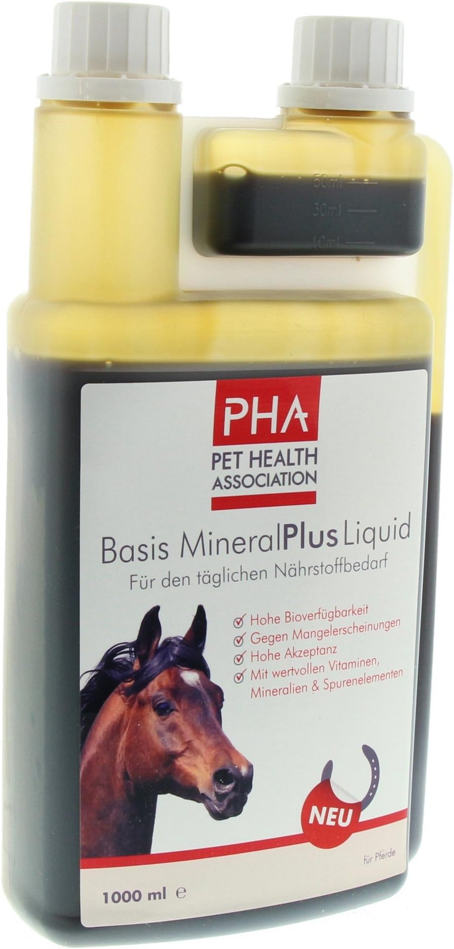 PHA Horse Dietary Supplement for Ausgwogenen Mineral Supply, Liquid, Basic Mineral Liquid 1000 ml