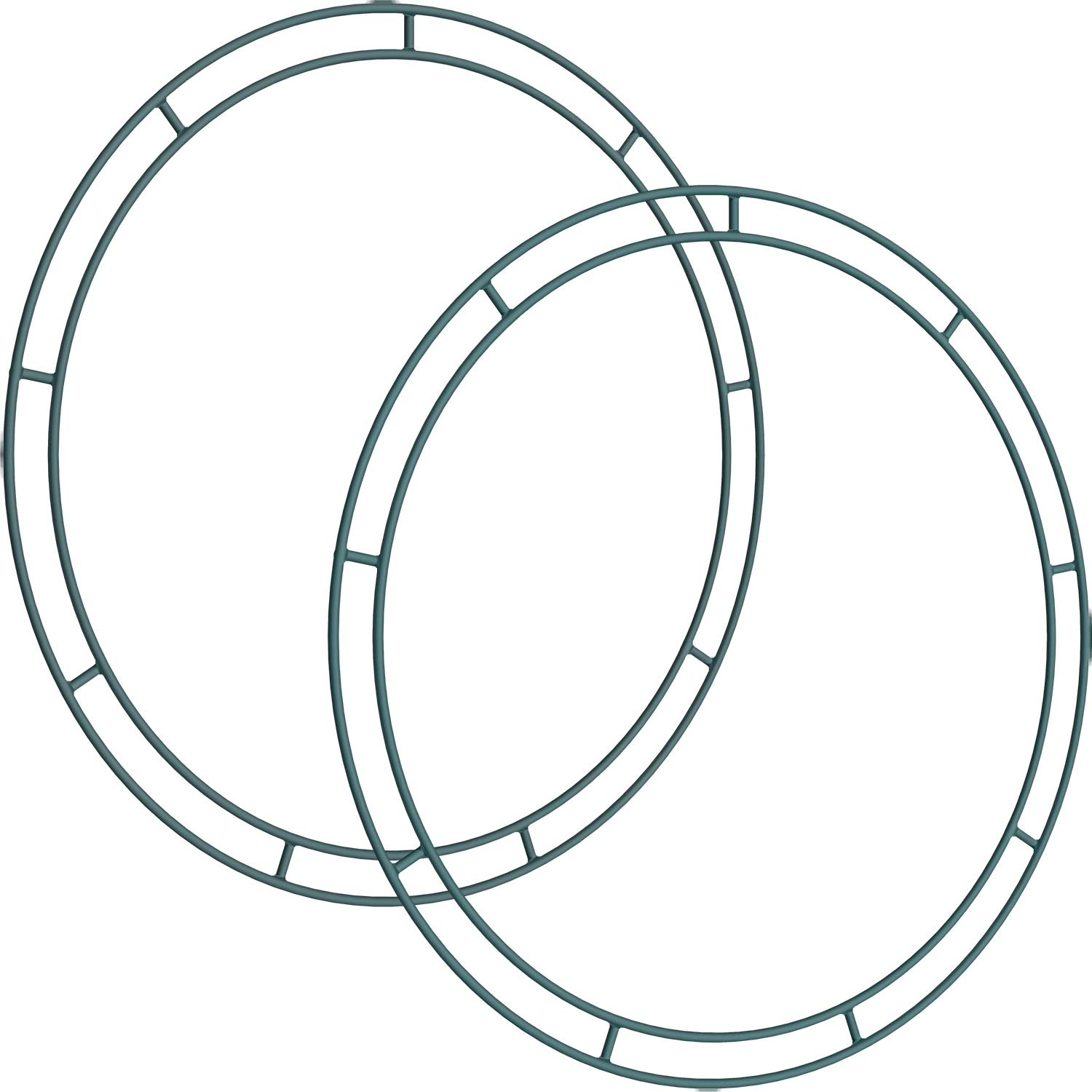 Sumind Flat Wire Rings Wire Wreath Frame Wire Wreath Making Rings