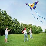 HONBO Butterfly Kite 55 x 28 Large Easy Fly Kids Adults Rainbow Kite view 5